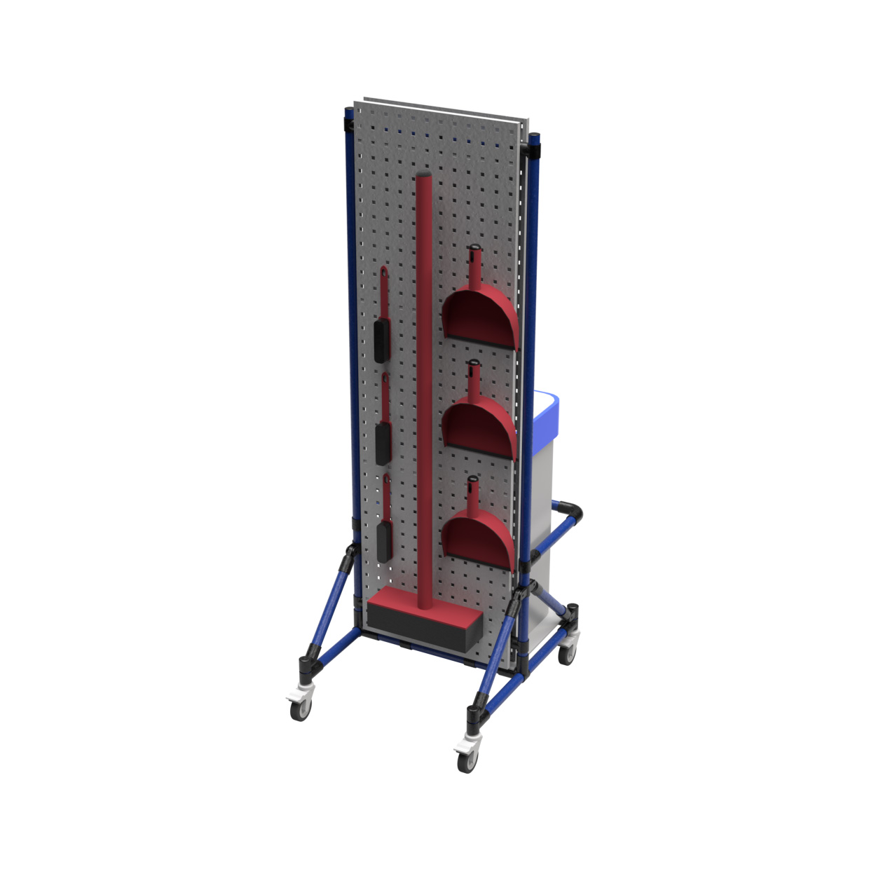 Cleaning cart for lean production