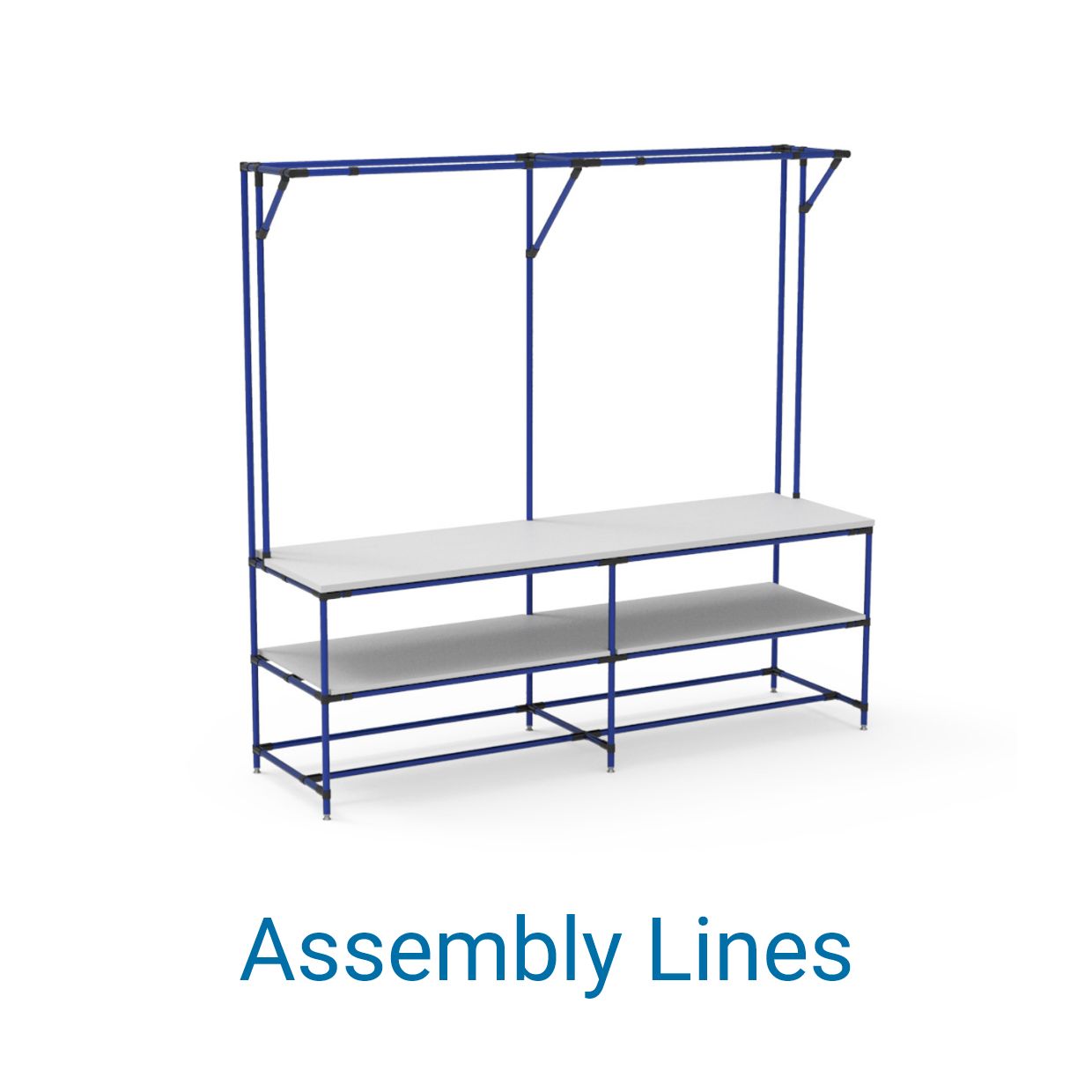 Rendering of a simple assembly line from BeeWaTec 