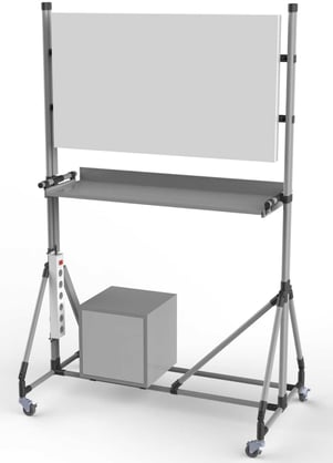 Mobile Whiteboardtafel aus dem Rohrstecksystem by G.S. ACE