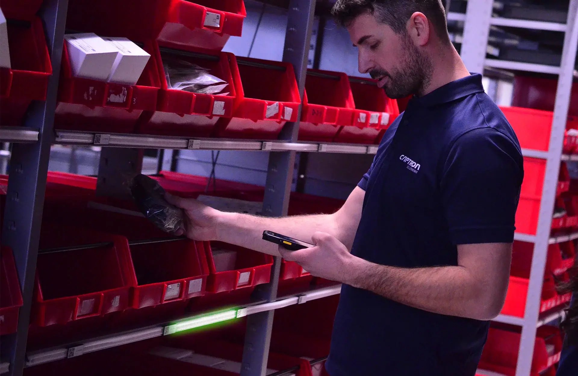 CAPTRON-Solutions-Pick-by-Light-beleglose-Kommissionierung
