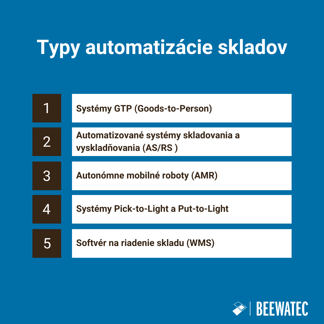 Typy automatizácie skladov