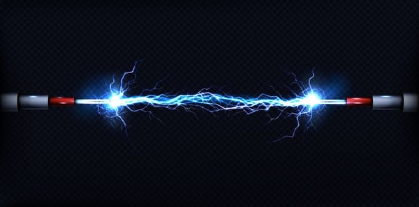 Image of an electrostatic discharge (ESD) - sudden transfer of electric charge