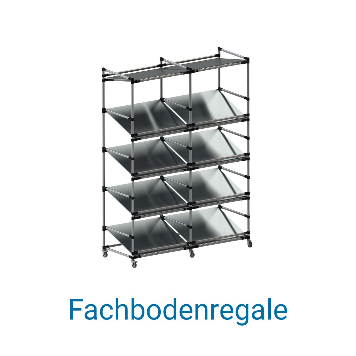 Rendering eines Fachbodenregals von BeeWaTec