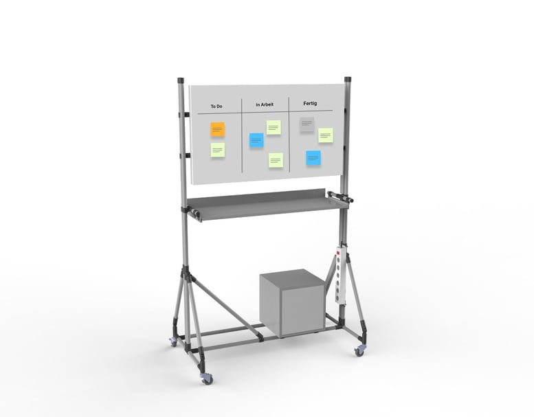 Kanban-Board aus BeeWaTec Rohrstecksystem zur Umsetzung der Kanban-Methode in der Produktion oder Logistik-2