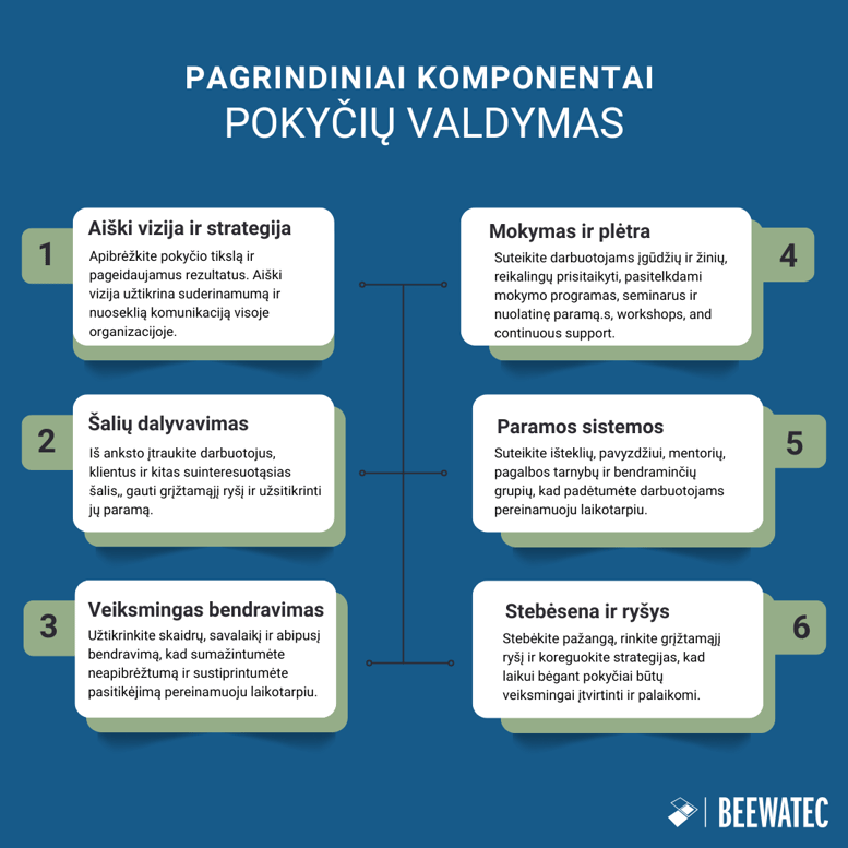 Pagrindiniai pokyčių valdymo komponentai