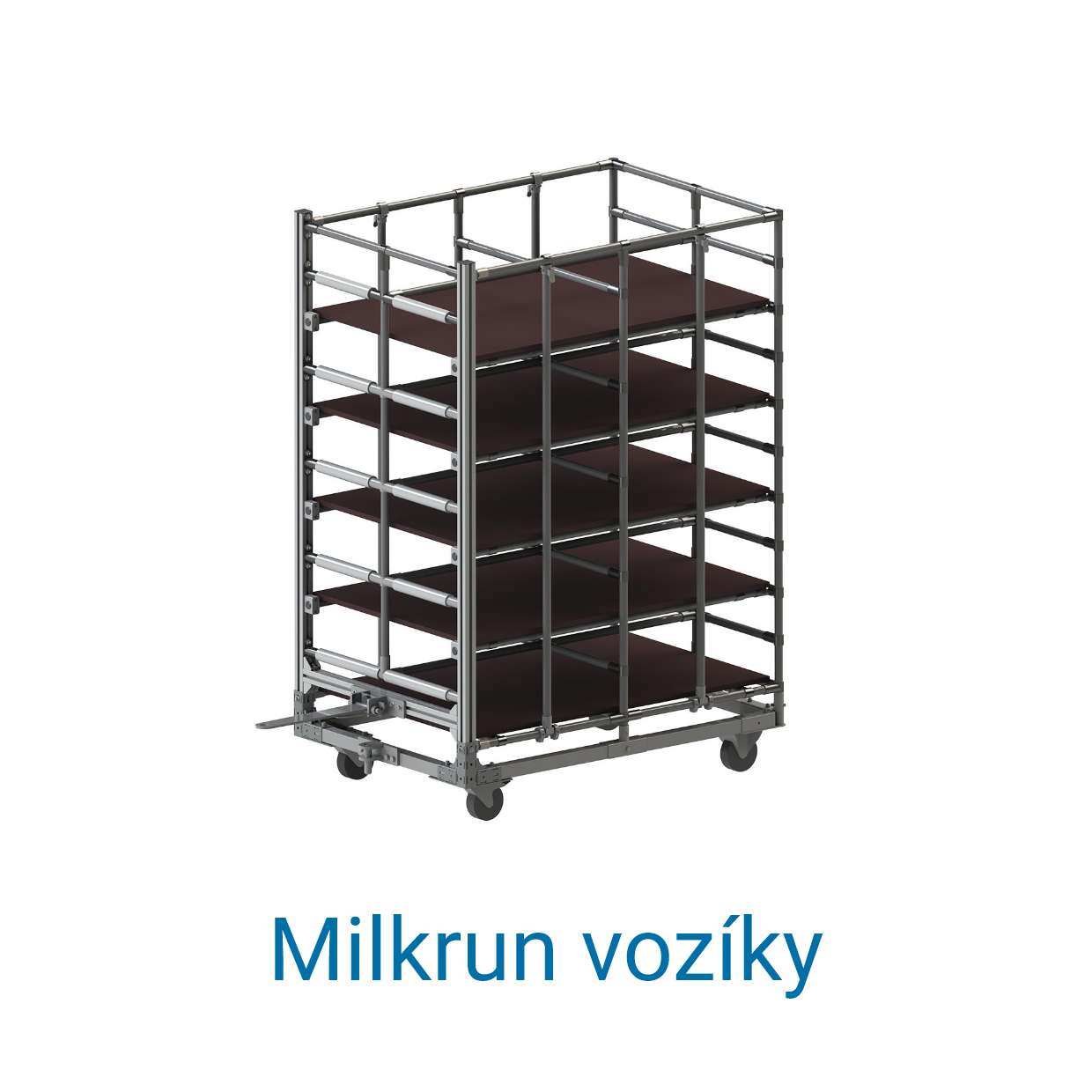 Vizualizácia milkrun vozíka BeeWaTec
