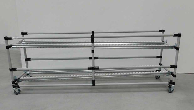Flow Rack Single Layer Flow racks for efficient storage | BeeWaTec