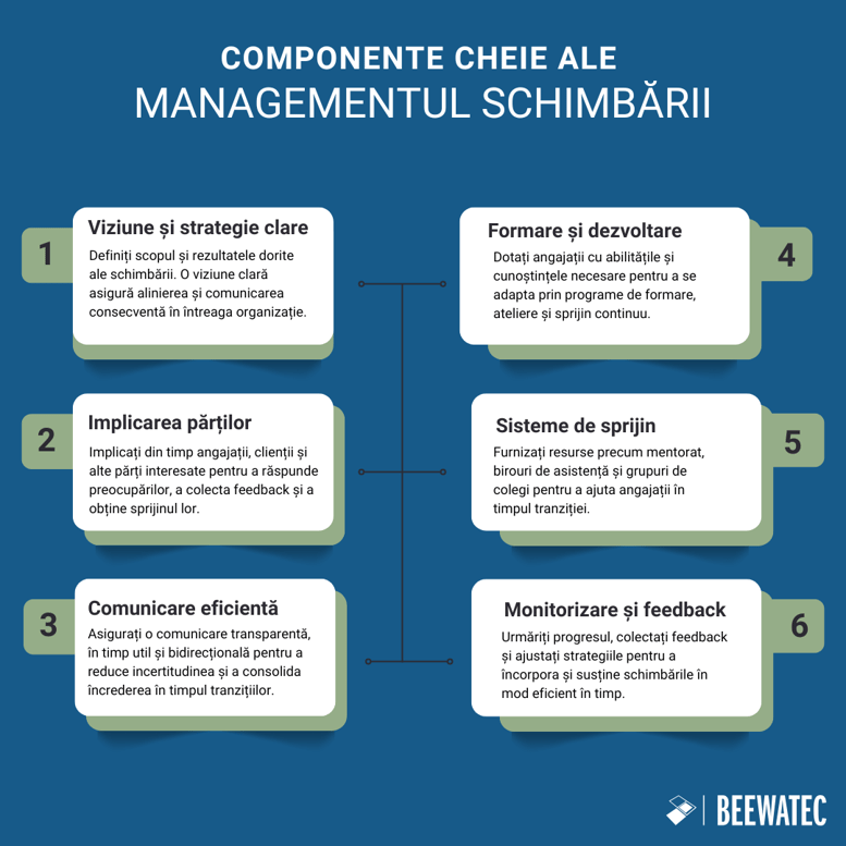 Componentele cheie ale gestionării schimbărilor