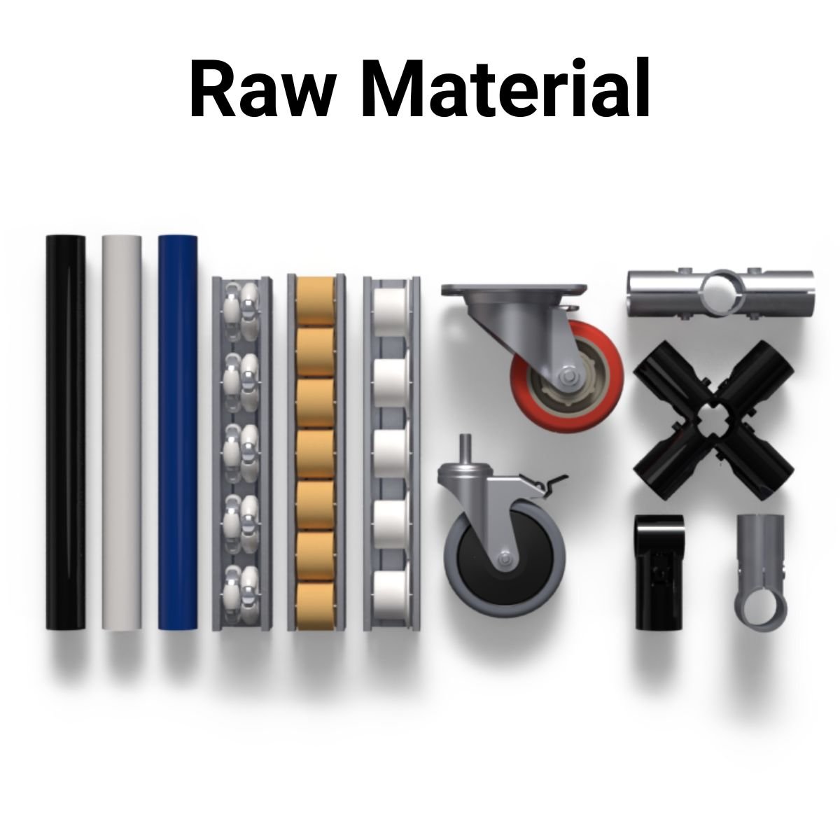 Raw material  modular system components