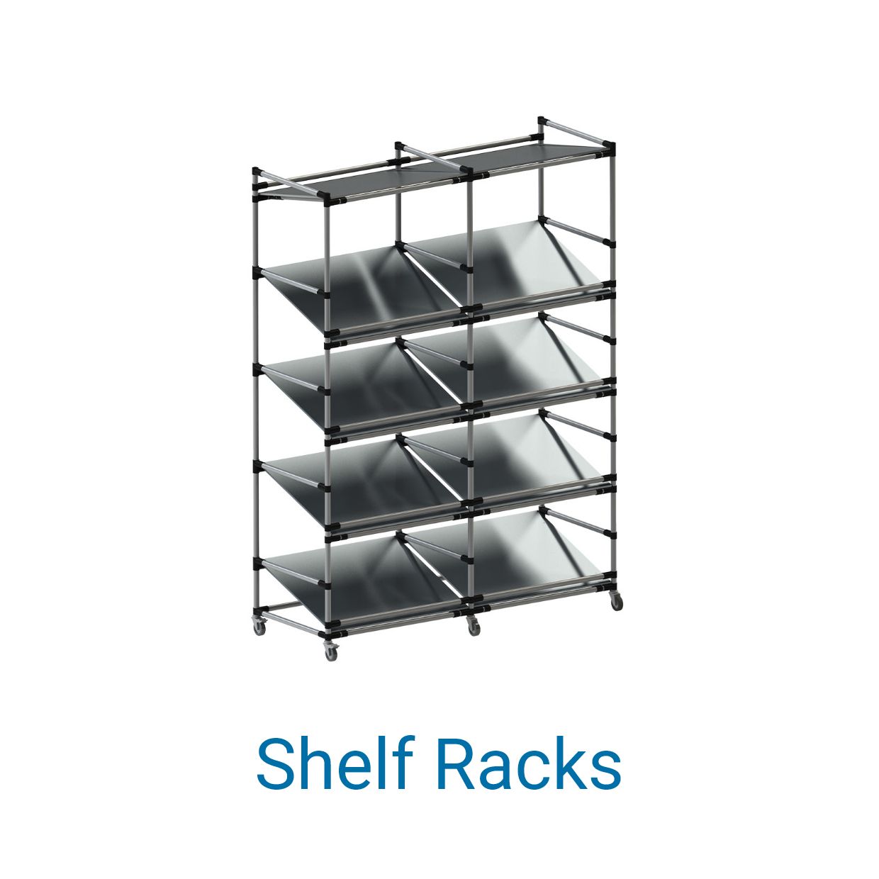Rendering of a shelf rack from BeeWaTec 
