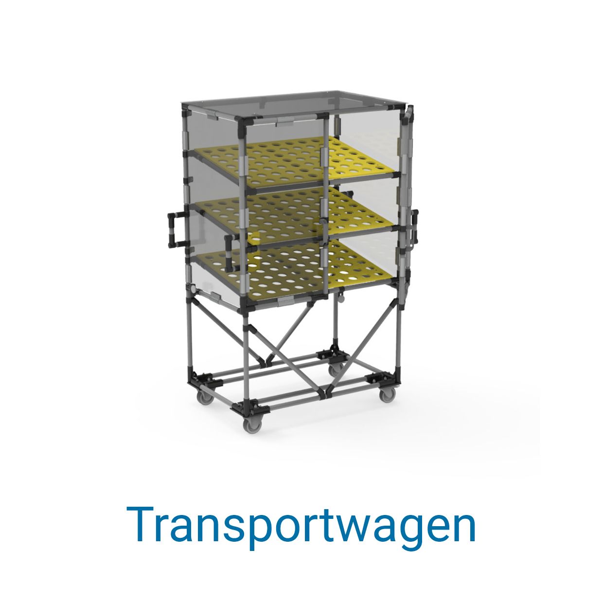 Rendering eines geschlossenen Transportwagens von BeeWaTec