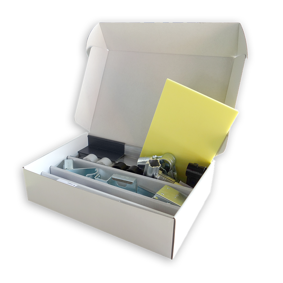 Ve vzorkovém boxu BeeWaTec najdete výběr trubek, spojů a příslušenství.