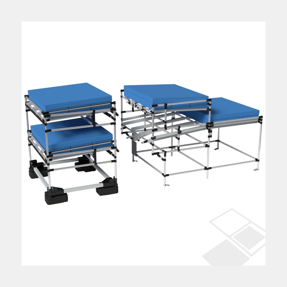 Wheel.me material Transfer with flow rack 1 - BeeWaTec Use Case