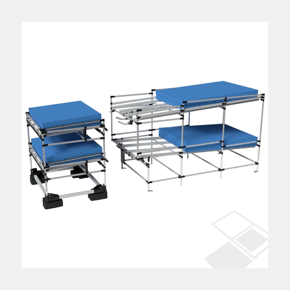 Wheel.me material Transfer with flow rack 2 - BeeWaTec Use Case