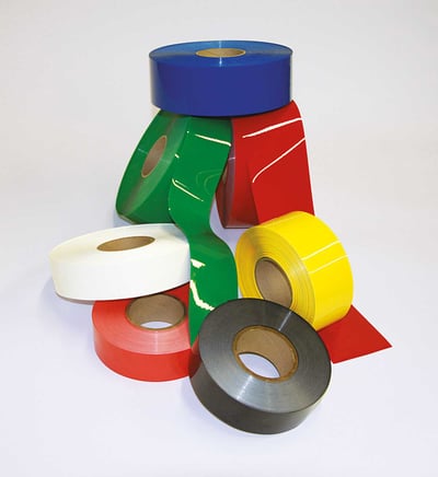 Floor marking tapes on rolls in 7 different colors with smooth, easy to clean surface