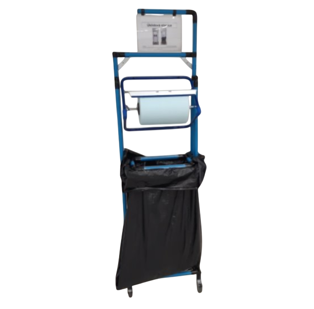 Clean station with trash bin